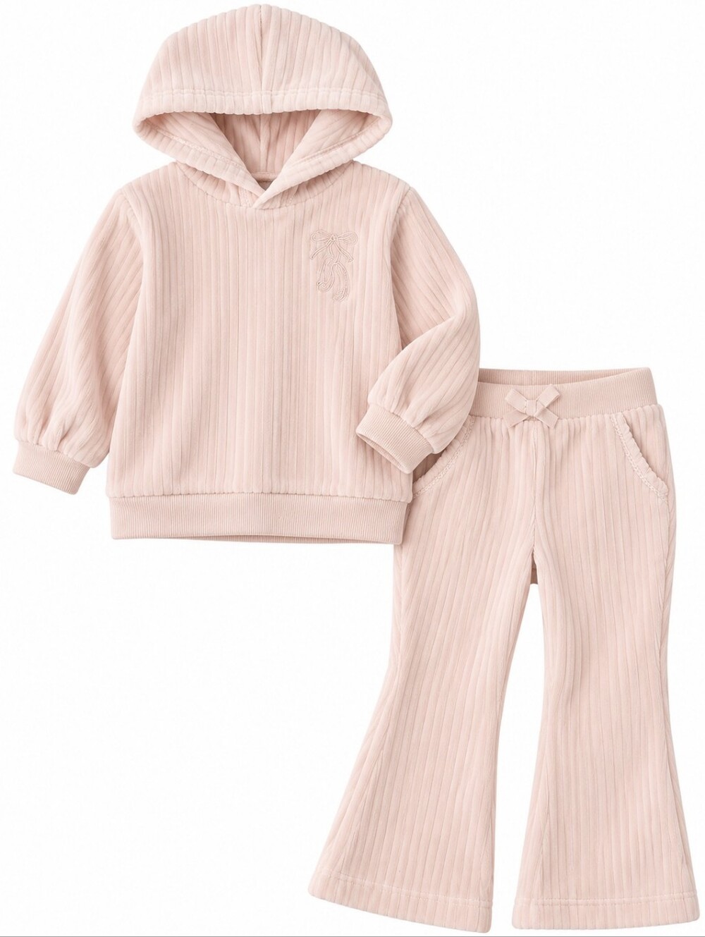 Carter's Blush Baby Girls 12m Pink 2 Piece Velour Outfit Hoodie Pants